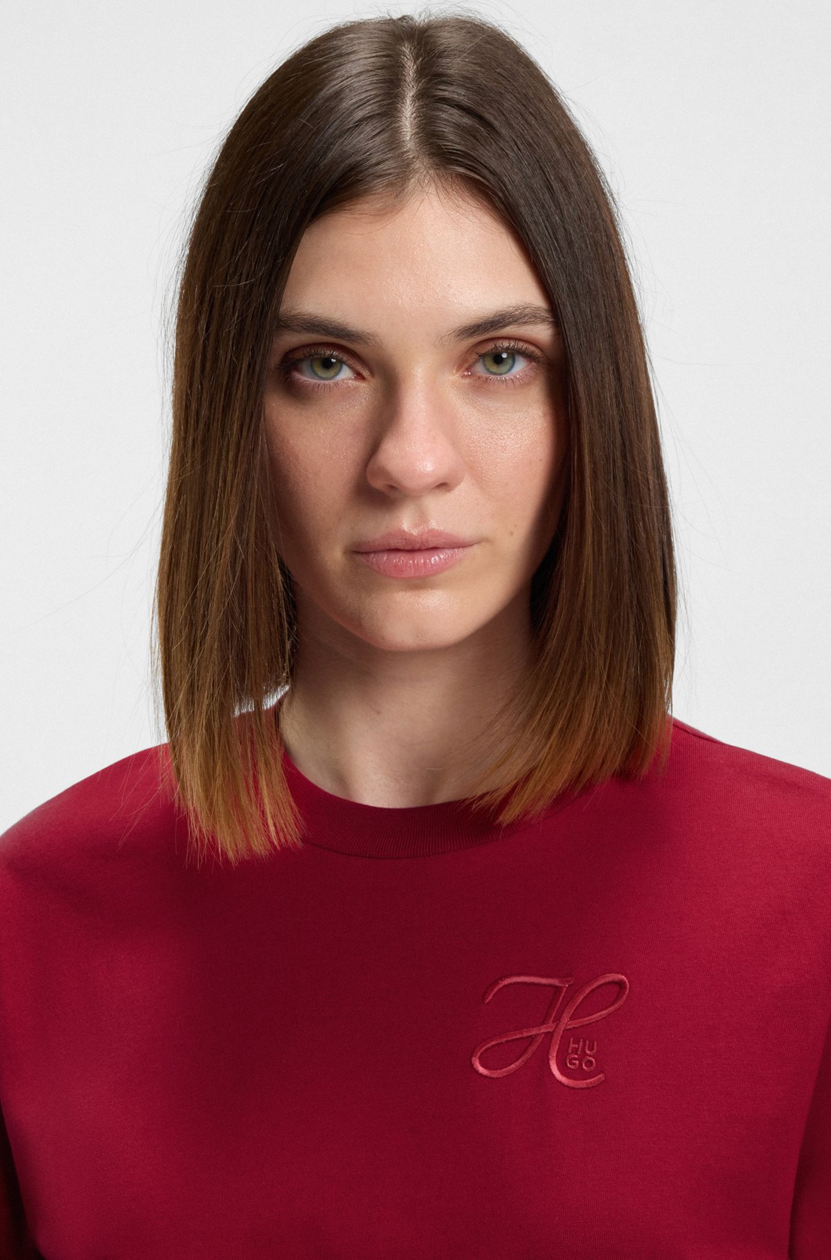 RELAXED-FIT T-SHIRT IN COTTON JERSEY WITH EMBROIDERED MONOGRAM - 5