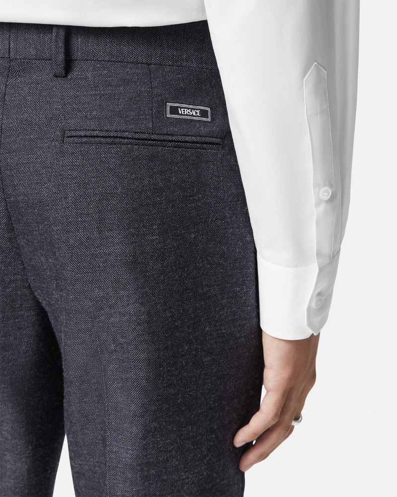Herringbone Wool Formal Pants 3