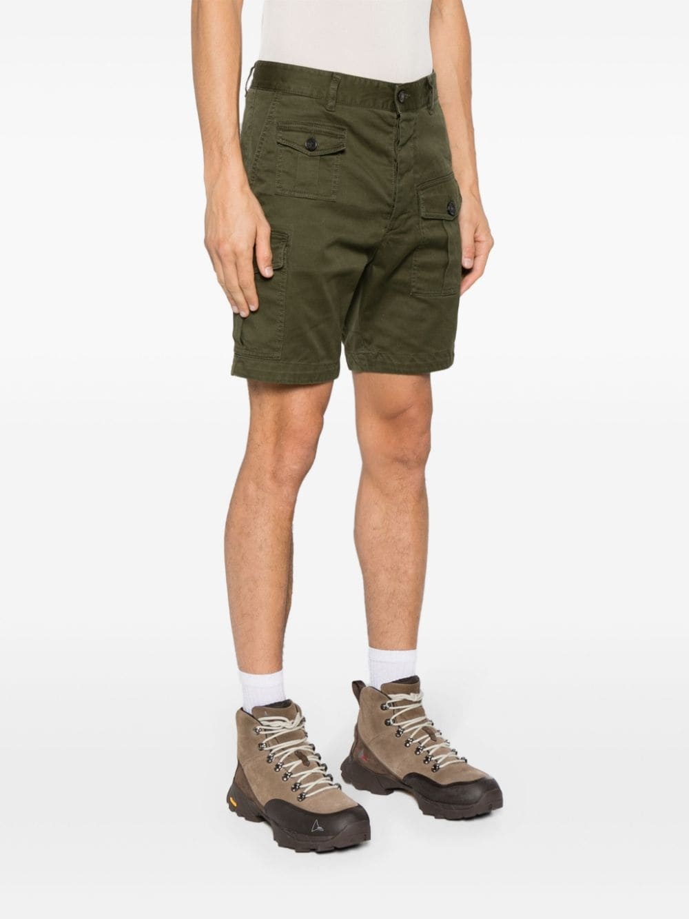 multi-pocket cargo shorts - 5
