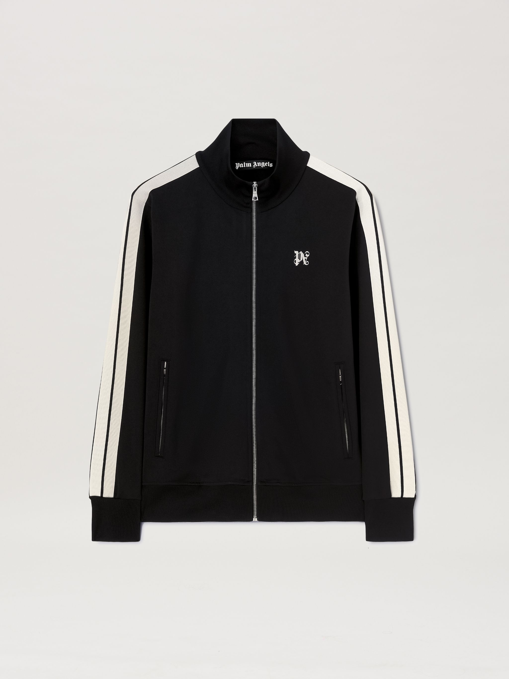 Monogram Classic Track Jacket in neutrals - Palm Angels® Official