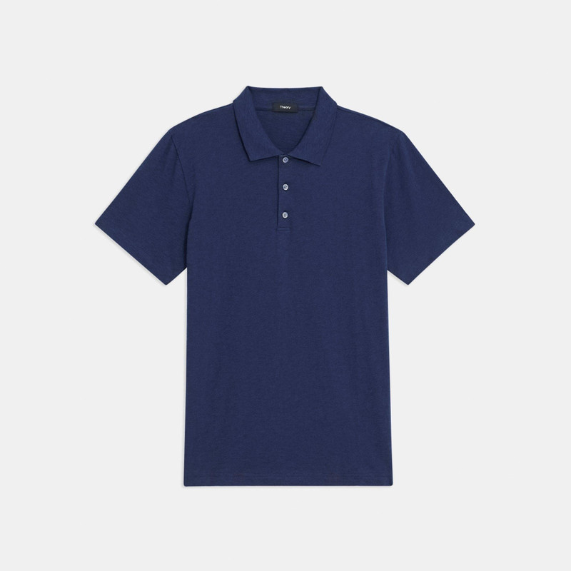 Bron Polo Shirt in Cosmos Slub Cotton 1