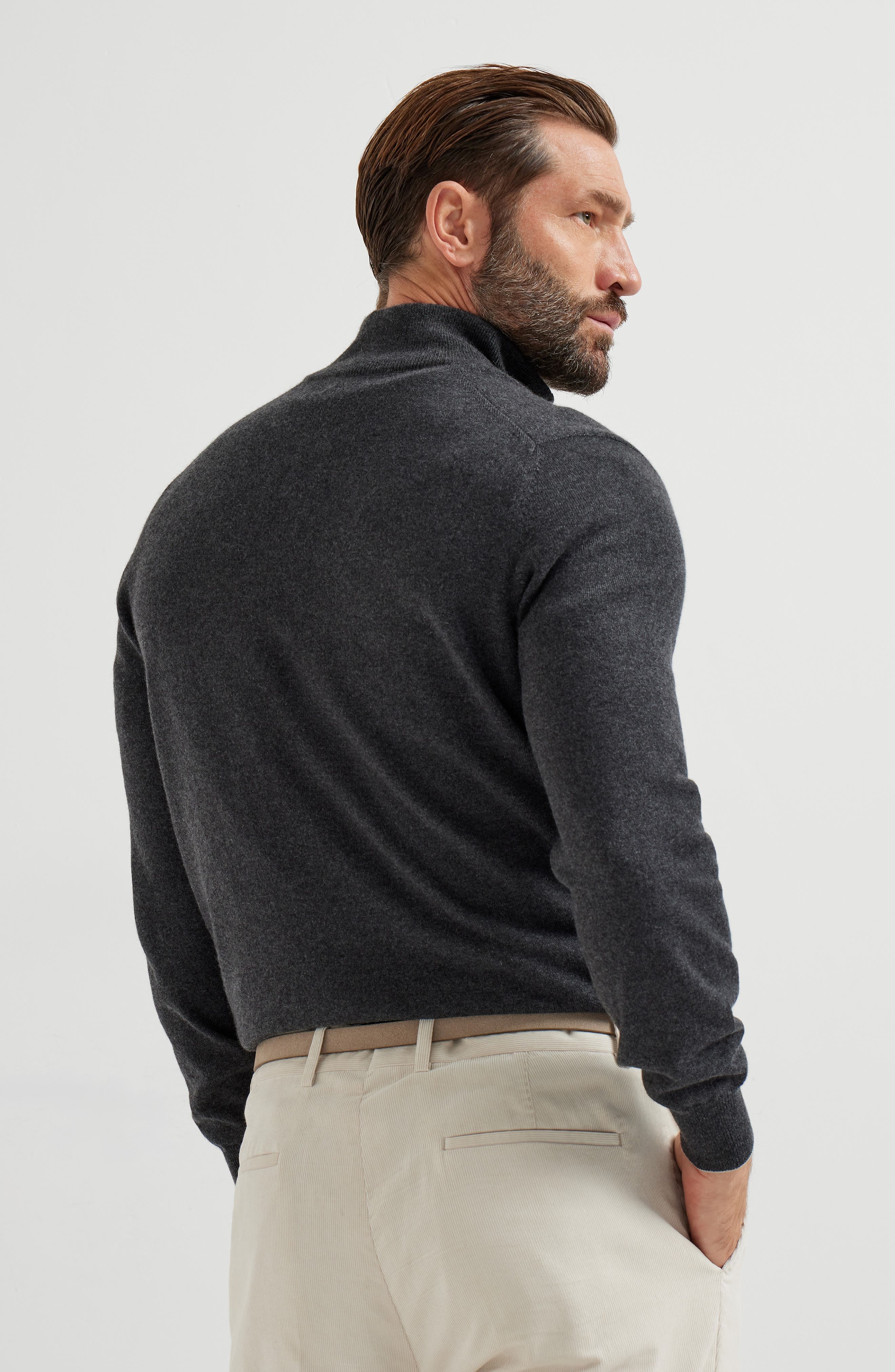 Brunello Cucinelli Cashmere sweater in Charcoal at Nordstrom - 3