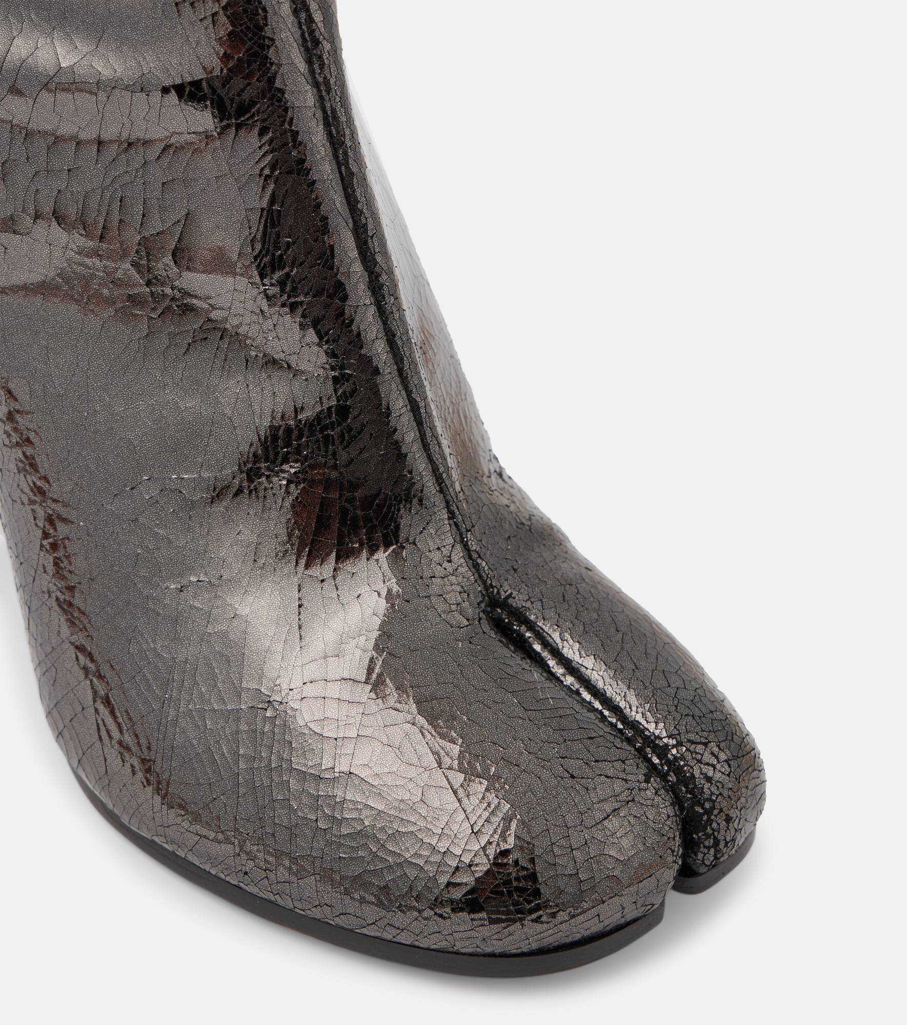 Tabi mirrored leather ankle boots - 6