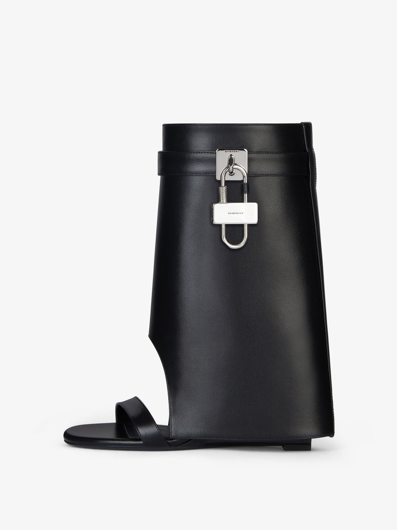 Givenchy SHARK LOCK SANDALS IN LEATHER outlook