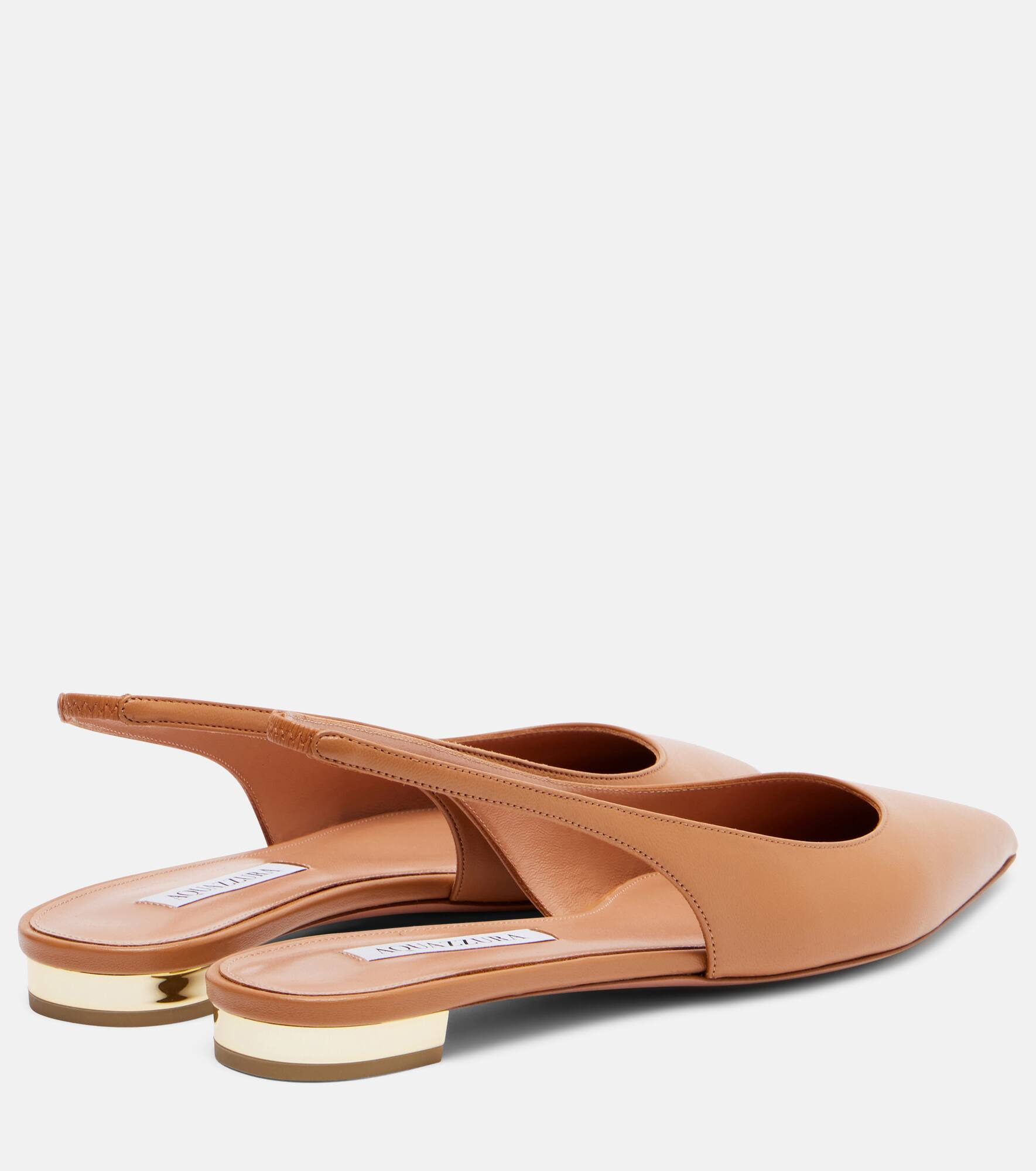 Purist leather slingback flats - 2