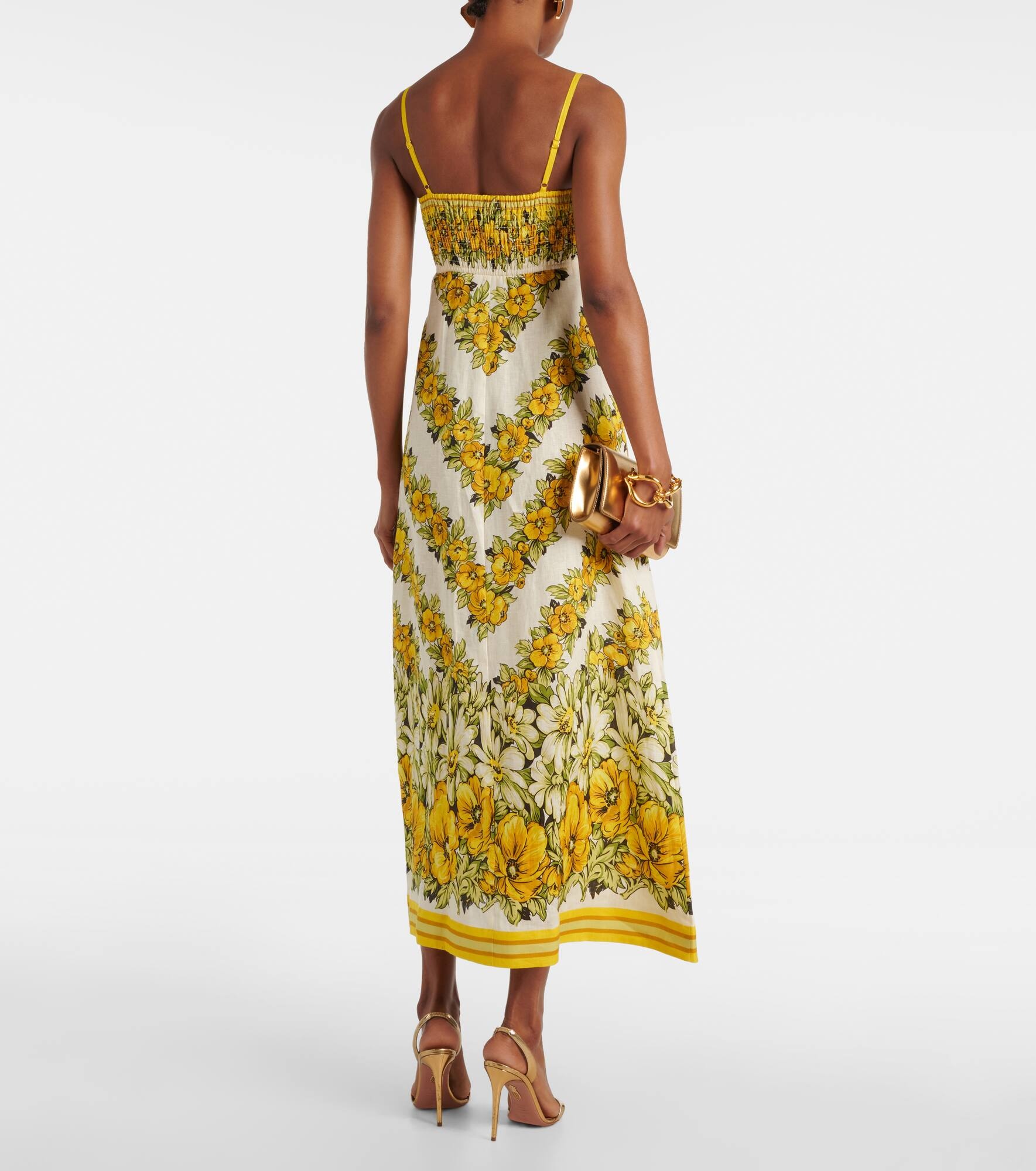 Gisela floral linen midi dress - 3