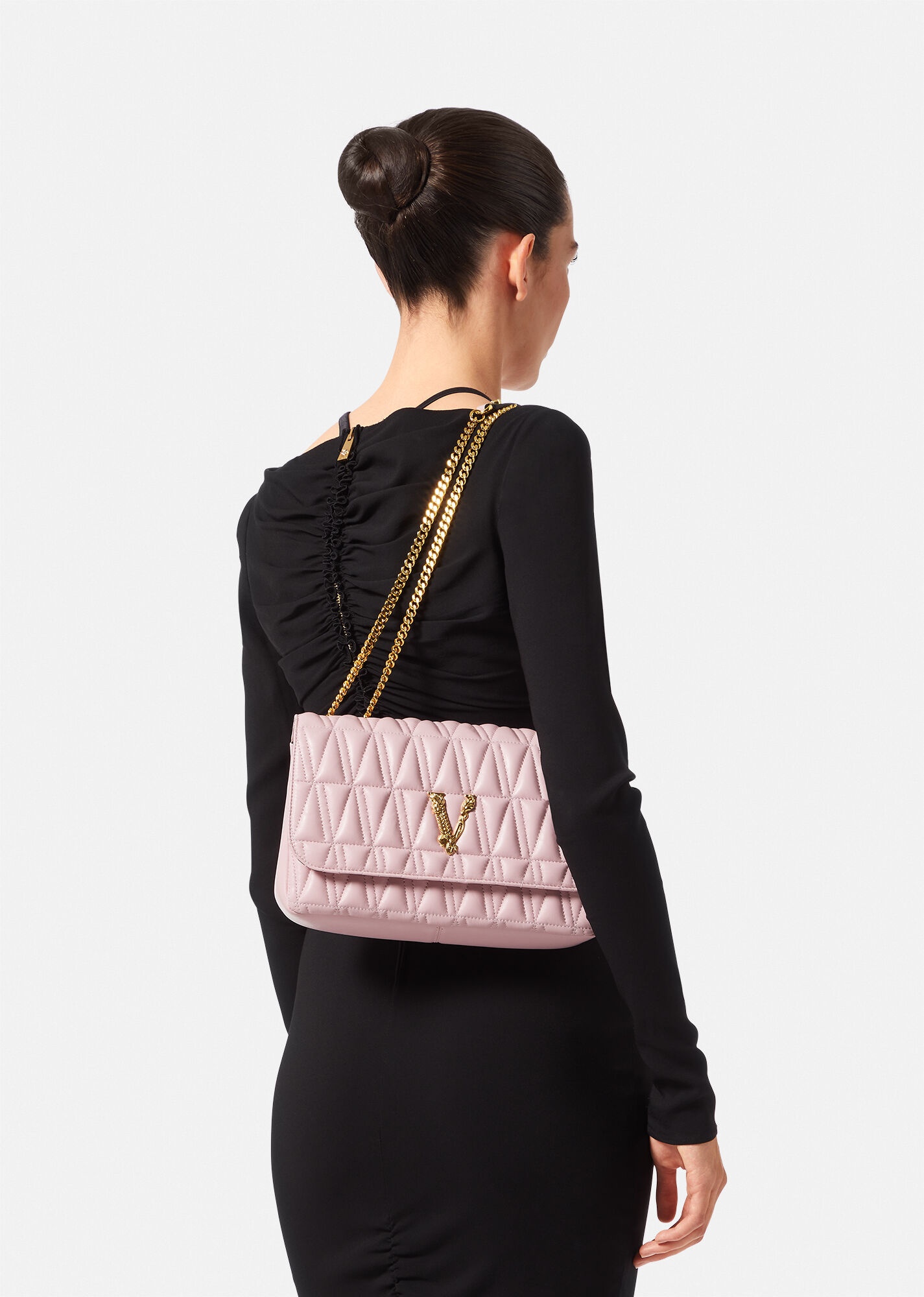 Virtus Quilted Nappa Leather Shoulder Bag - 6