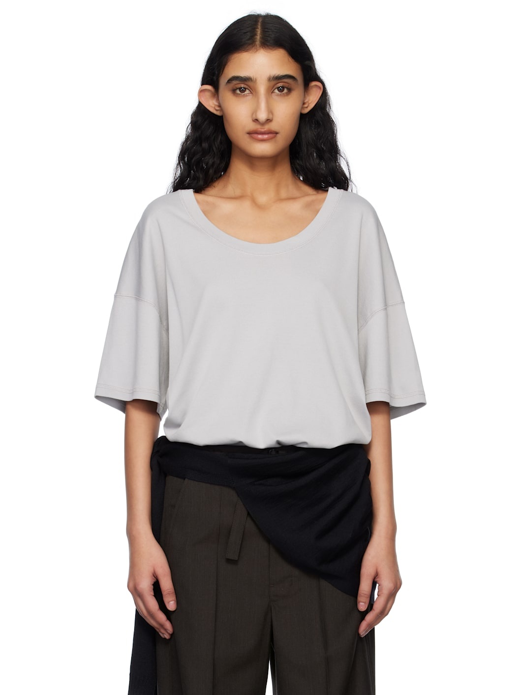 Gray Rib T-shirt - 1