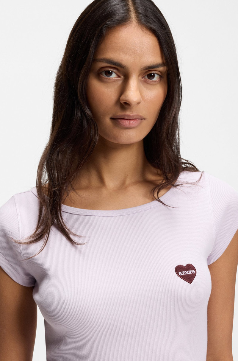 STRETCH-COTTON SLIM-FIT T-SHIRT WITH ARTWORK 5