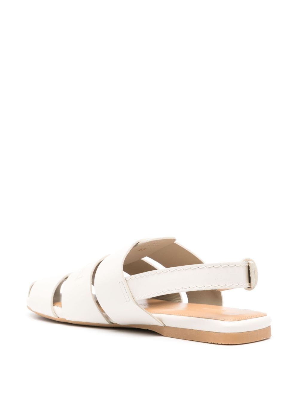 logo-debossed leather sandals - 3