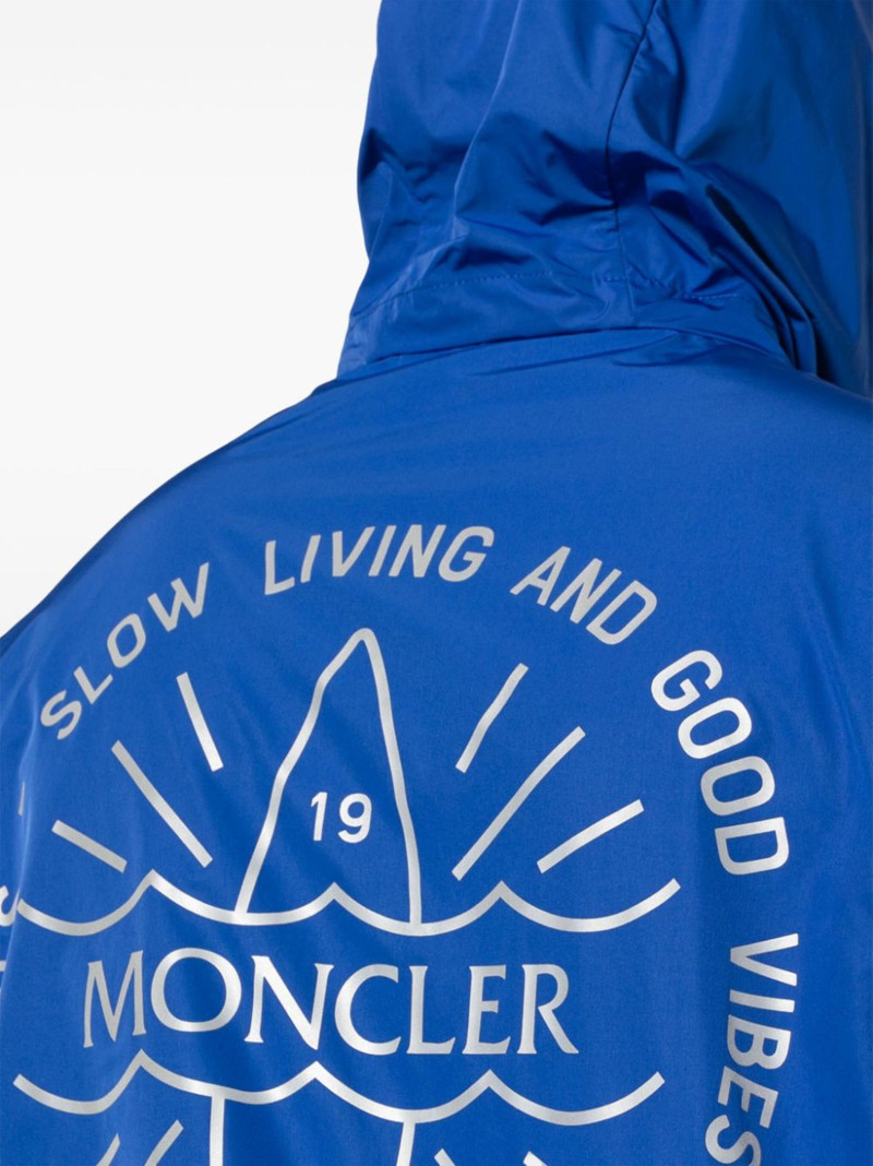 slogan-print shell jacket 5