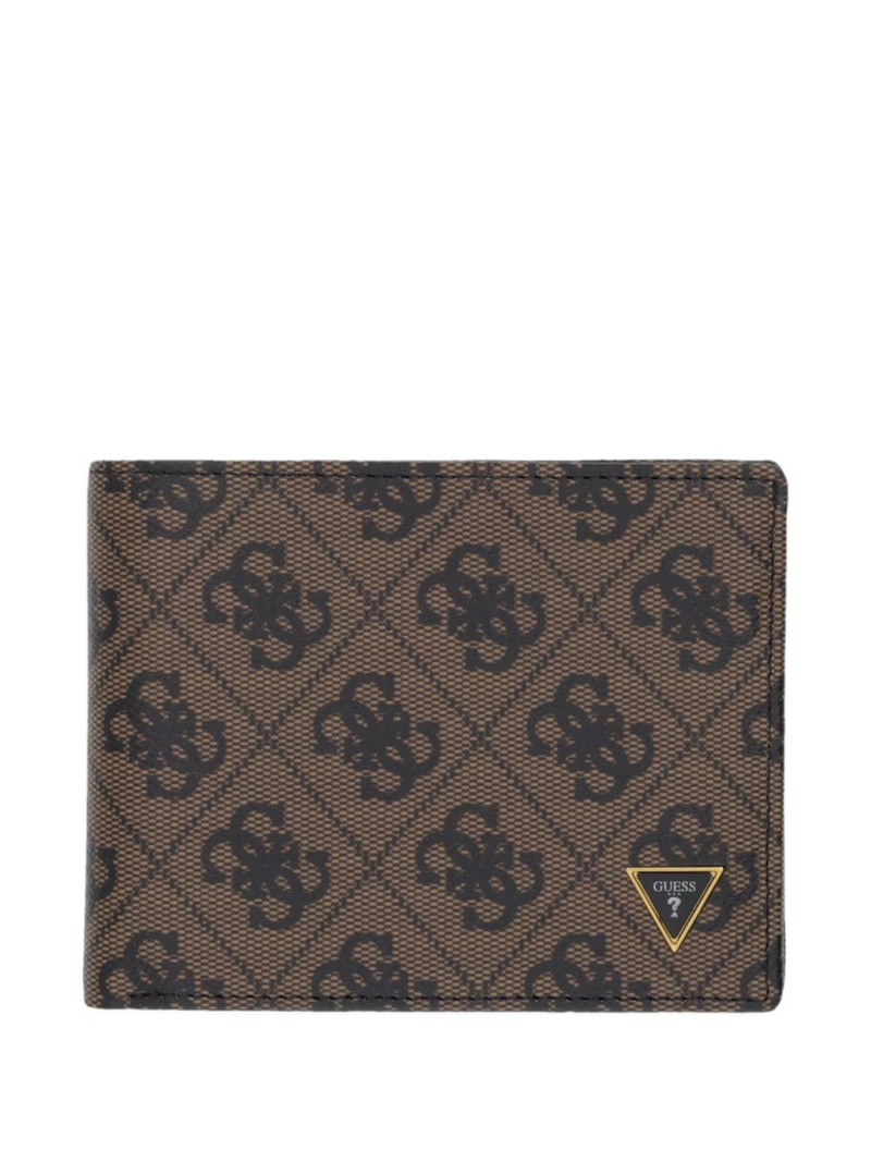 Milano monogram-print logo-plaque wallet 1