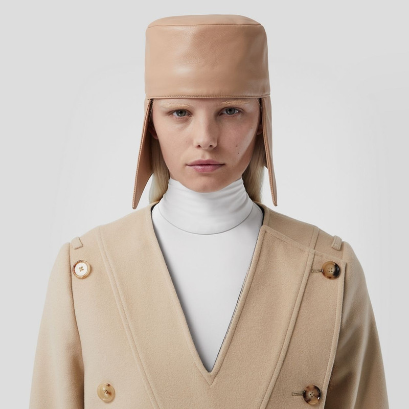 Contrast Facing Wool Cashmere V-neck Trench Coat 6