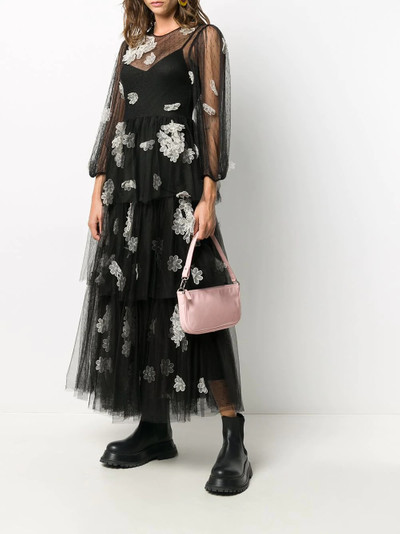 REDValentino floral embroidered organza point d'espirit tulle dress outlook