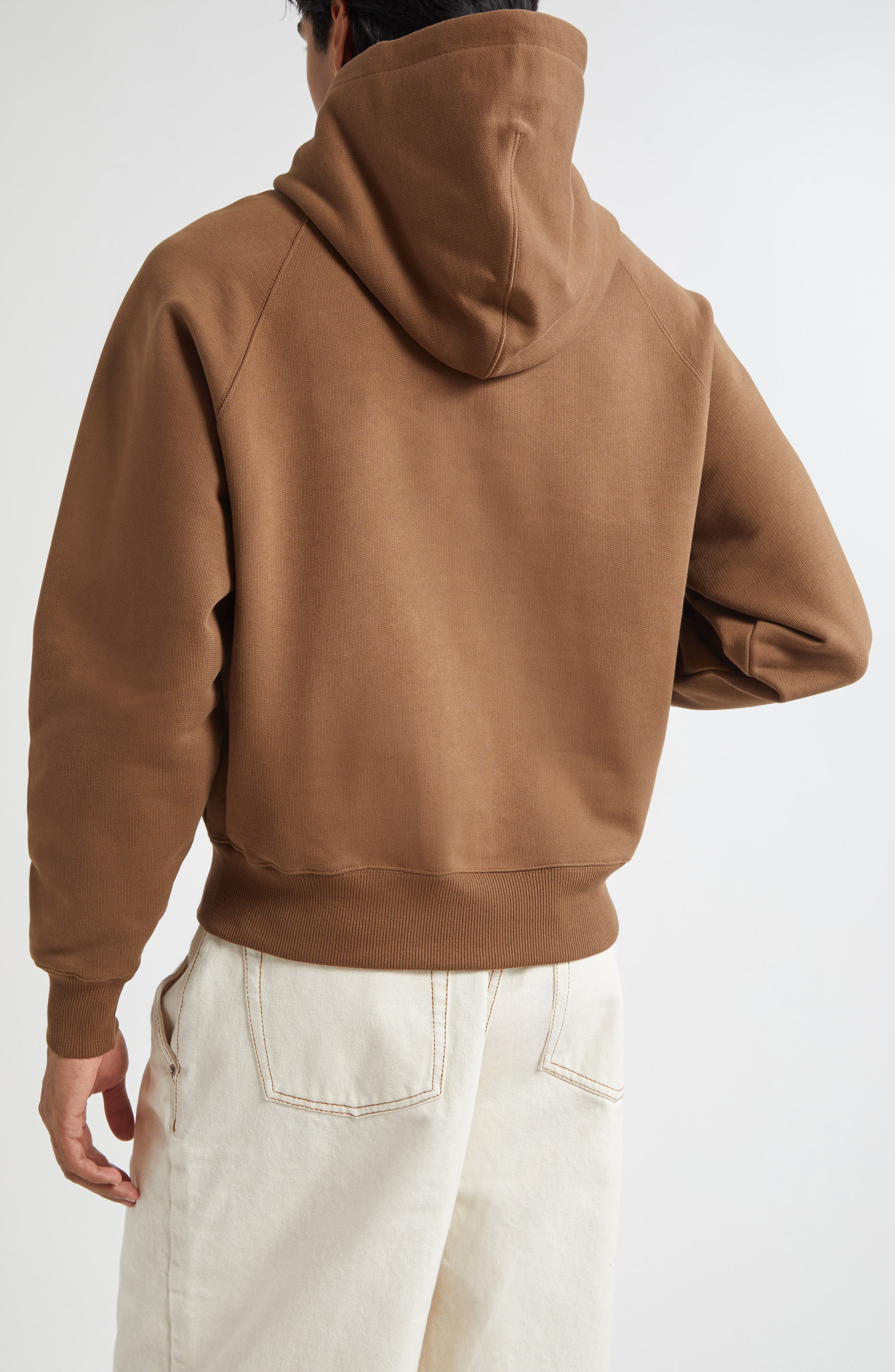 AMI PARIS Ami de Coeur Embroidered Hoodie in Hazelnut at Nordstrom - 2