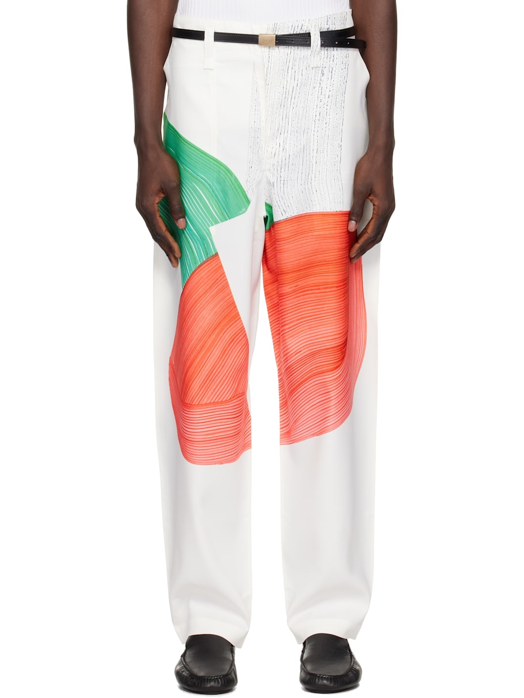 White Ronan Bouroullec Edition Drawing Press Trousers - 1