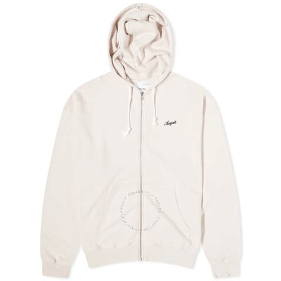 Axel Arigato Pale Beige Honor Zip-Up Cotton Hoodie - 1