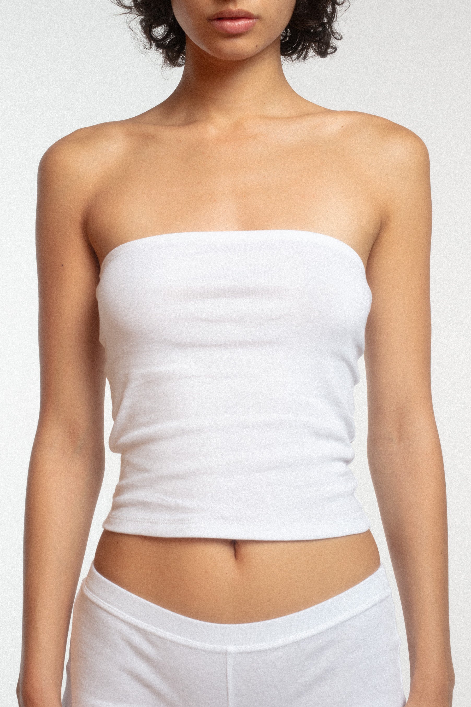 The Tube Top: Cotton Jersey White - 5