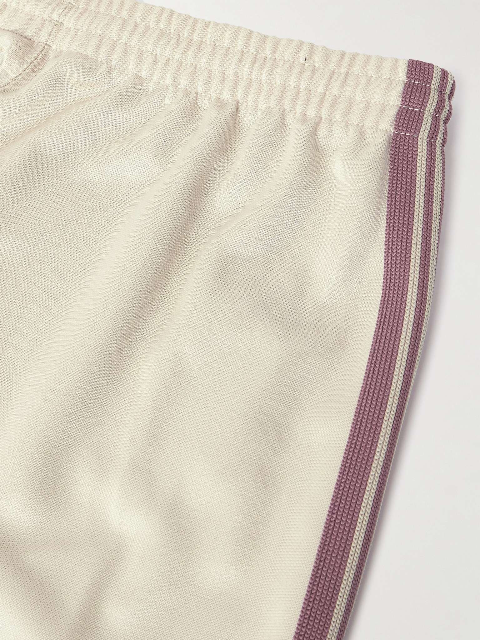 Straight-Leg Webbing-Trimmed Logo-Embroidered Tech-Jersey Track Pants - 5