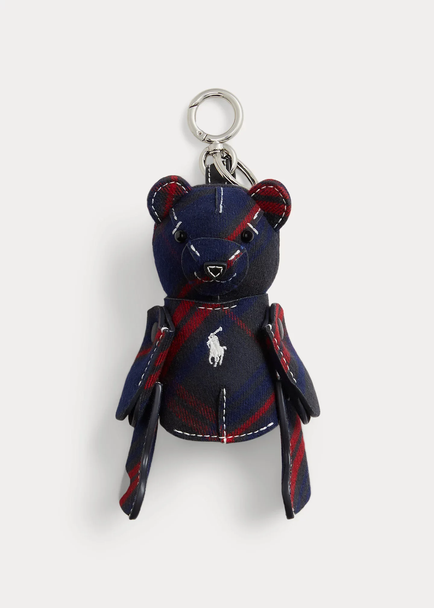 Plaid Cotton Polo Bear Charm - 1