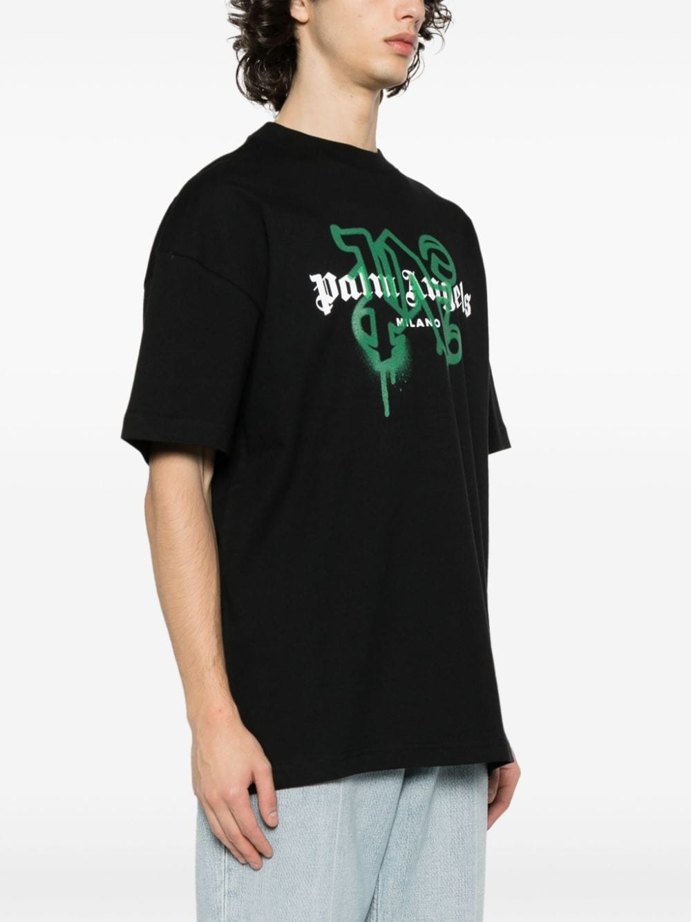 grafitti-print T-shirt - 3