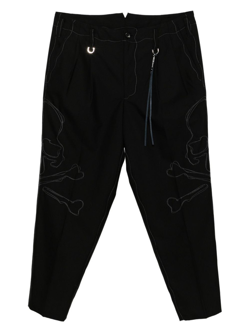 logo-embroidered trousers 1