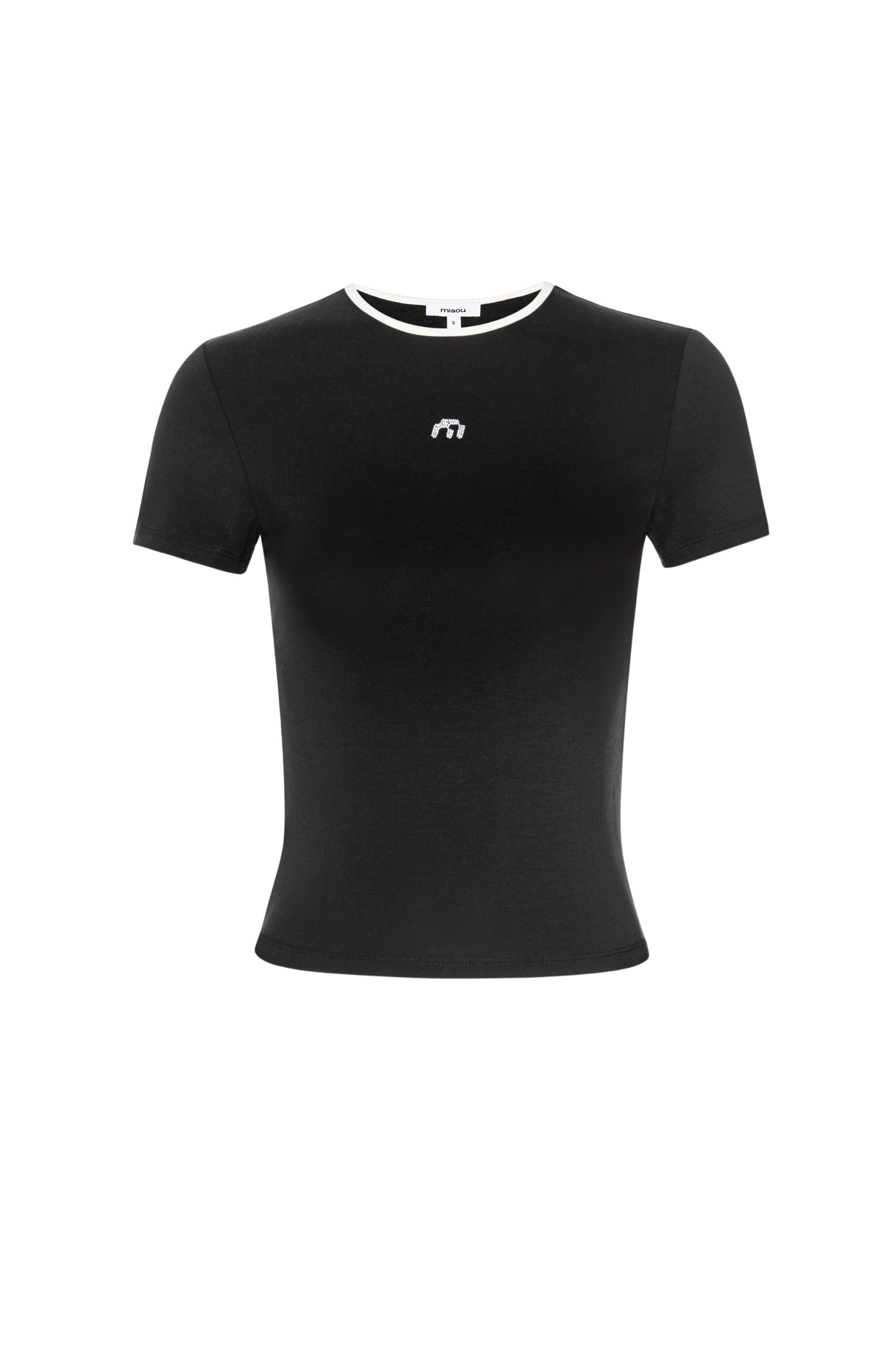 RHINESTONE MINI TEE - BLACK - 1