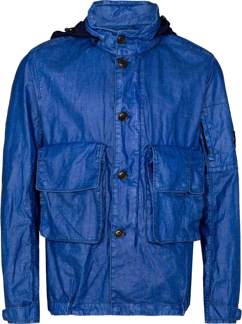 cargo-pockets waxed jacket - 1