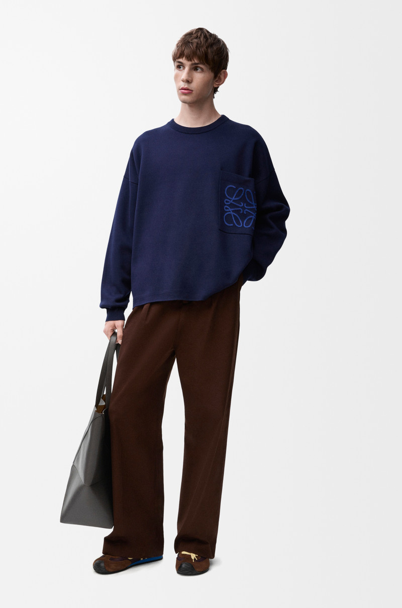 Loewe Anagram pocket sweater in cotton outlook