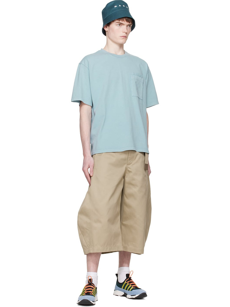 Marni Blue Cotton 'Marni Patches' T-shirt outlook