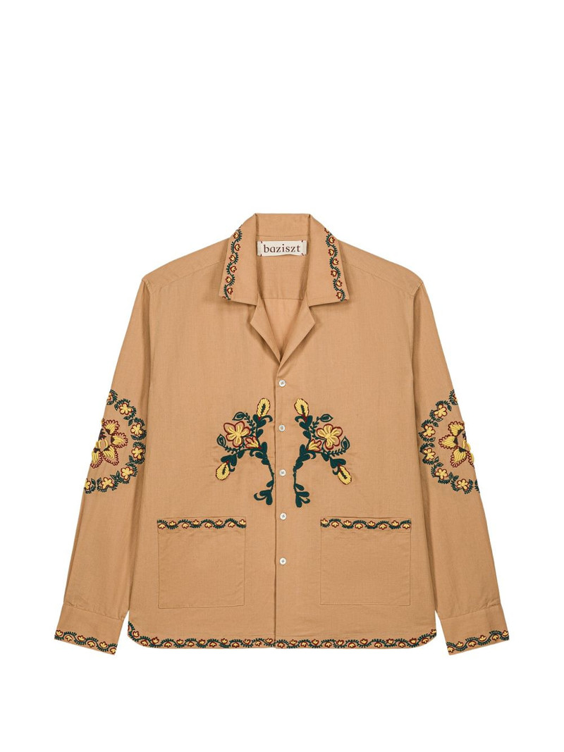 Nali floral-embroidered pocket shirt 1