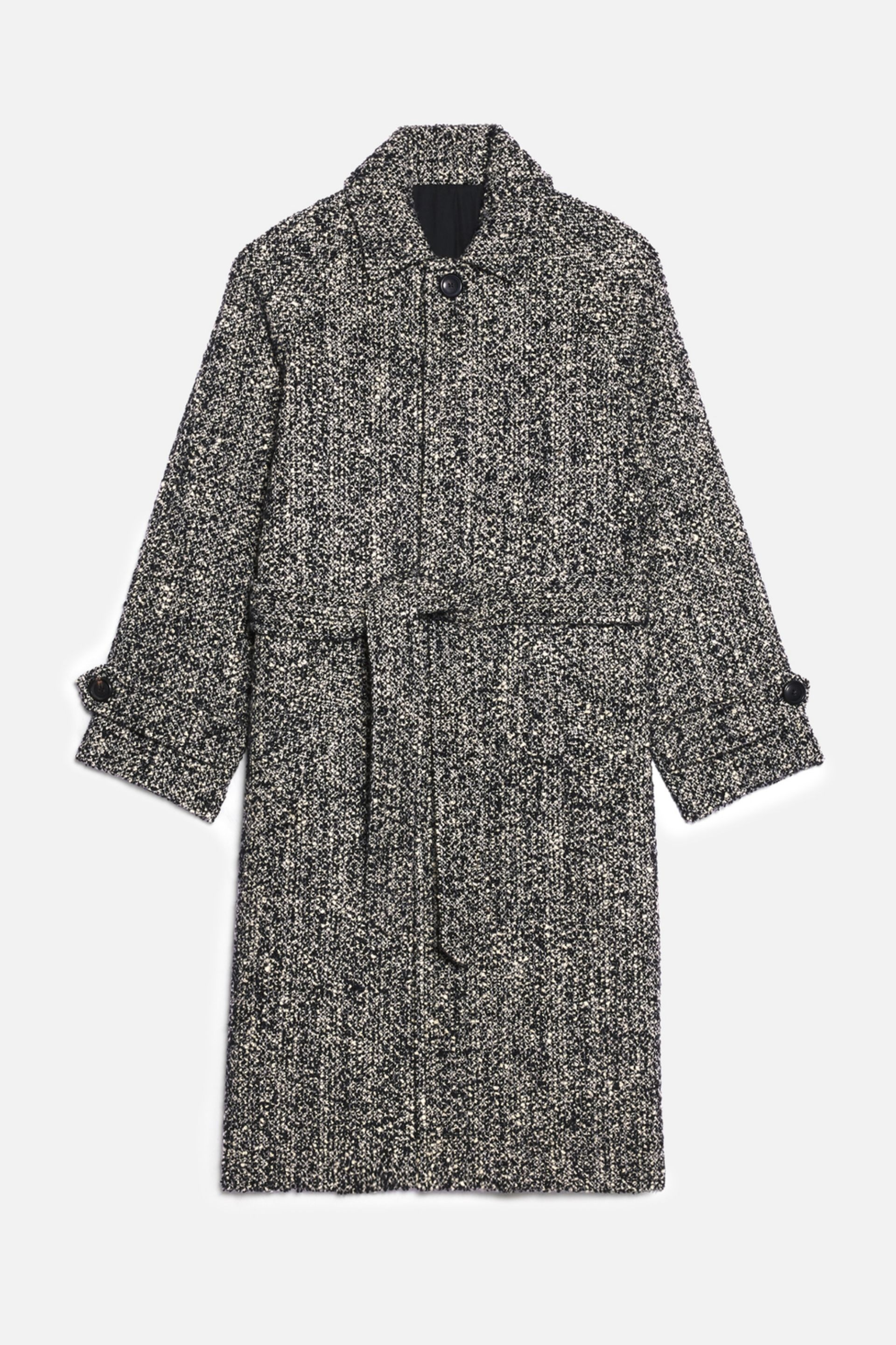 Belted Long Coat - 1