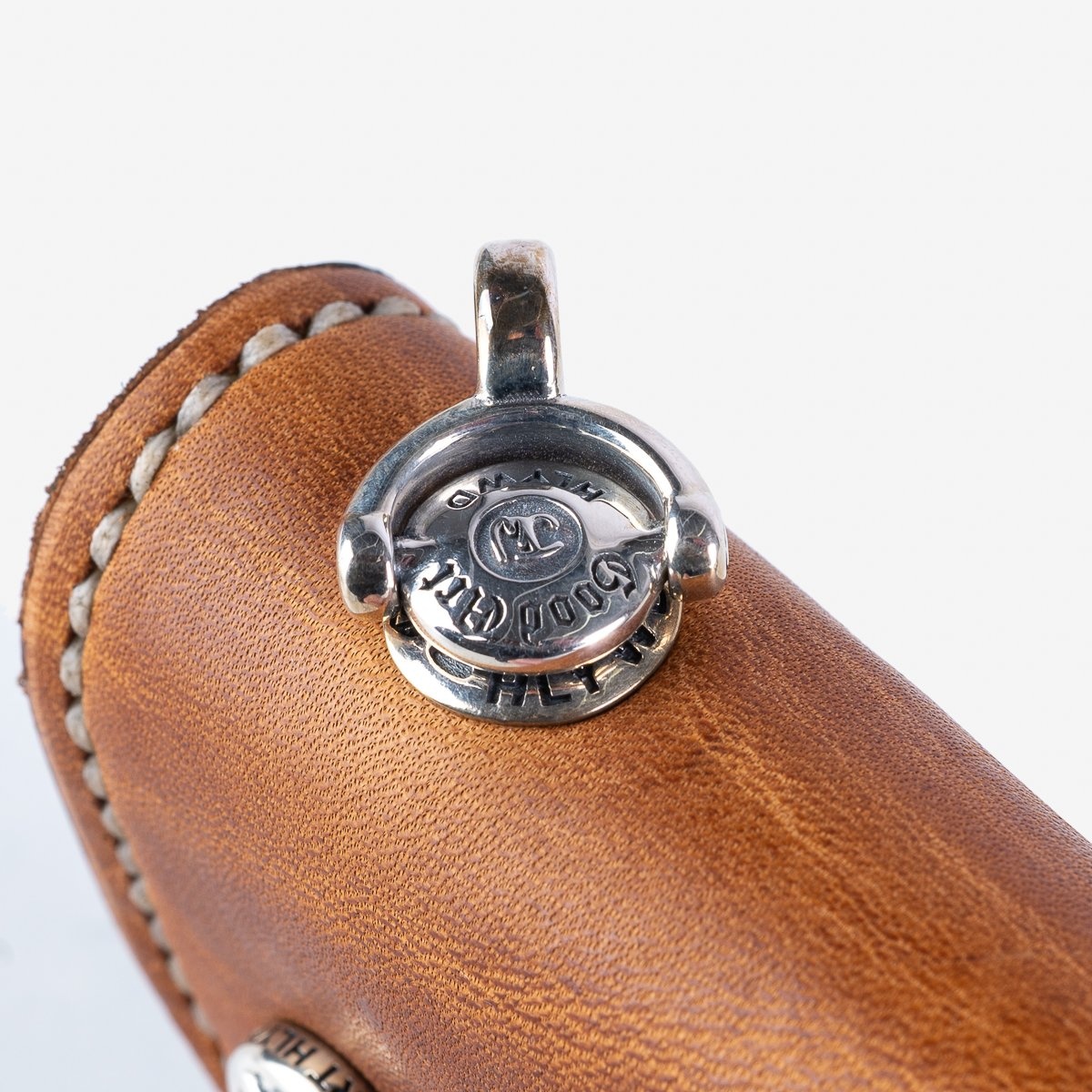 LE-ANSW-RU GOOD ART HLYWD Army/Navy Surplus Wallet w/ Sterling Silver Rosette Snaps and Rosette Prin - 4