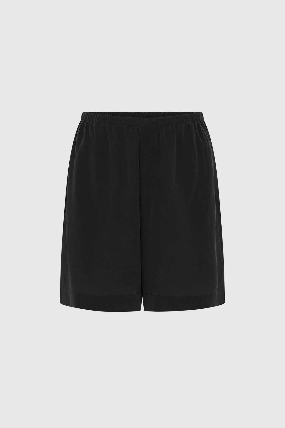 Silk Everyday Relaxed Shorts - Black - 1