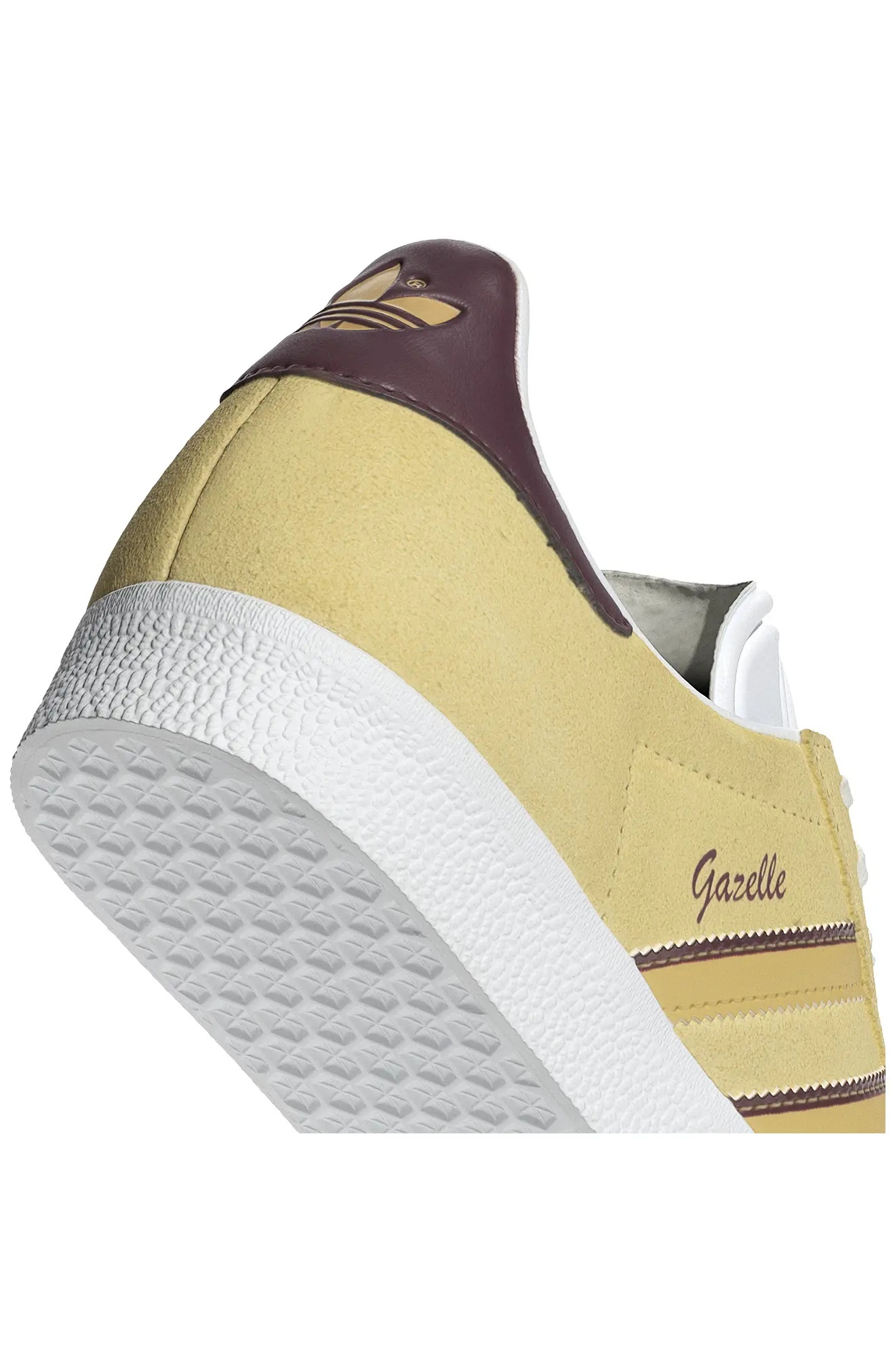 Gazelle Sneaker in Almost Yellow/Oat/Maroon - 7