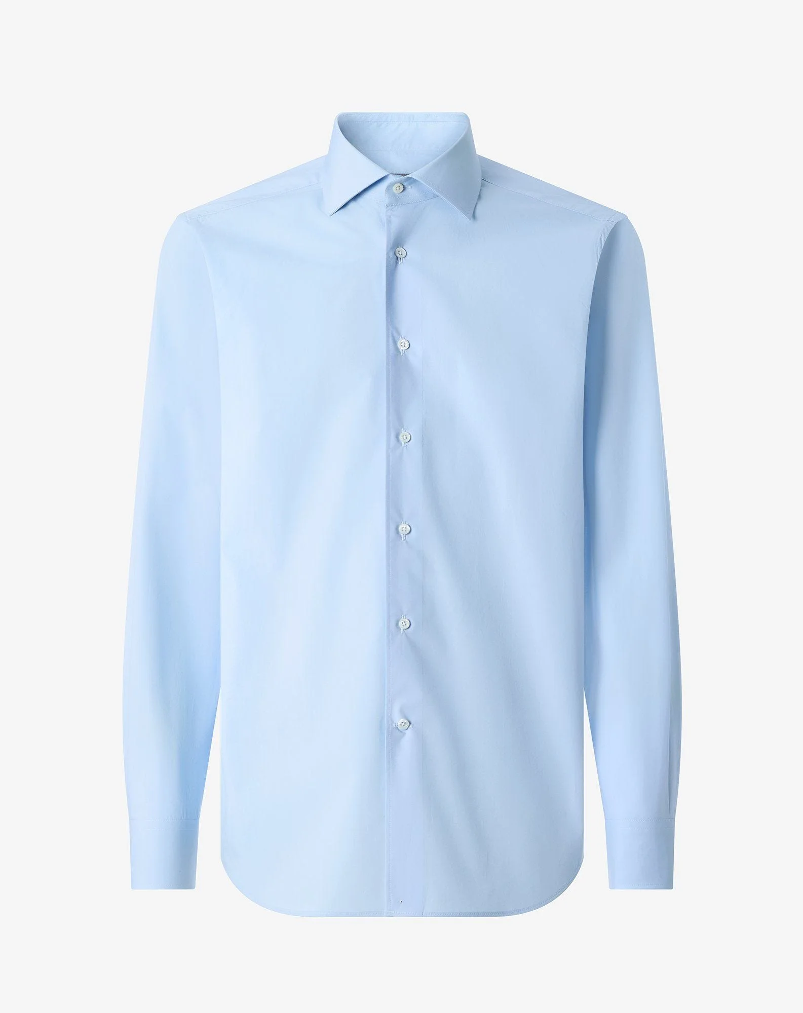 Light blue cotton poplin shirt - 1