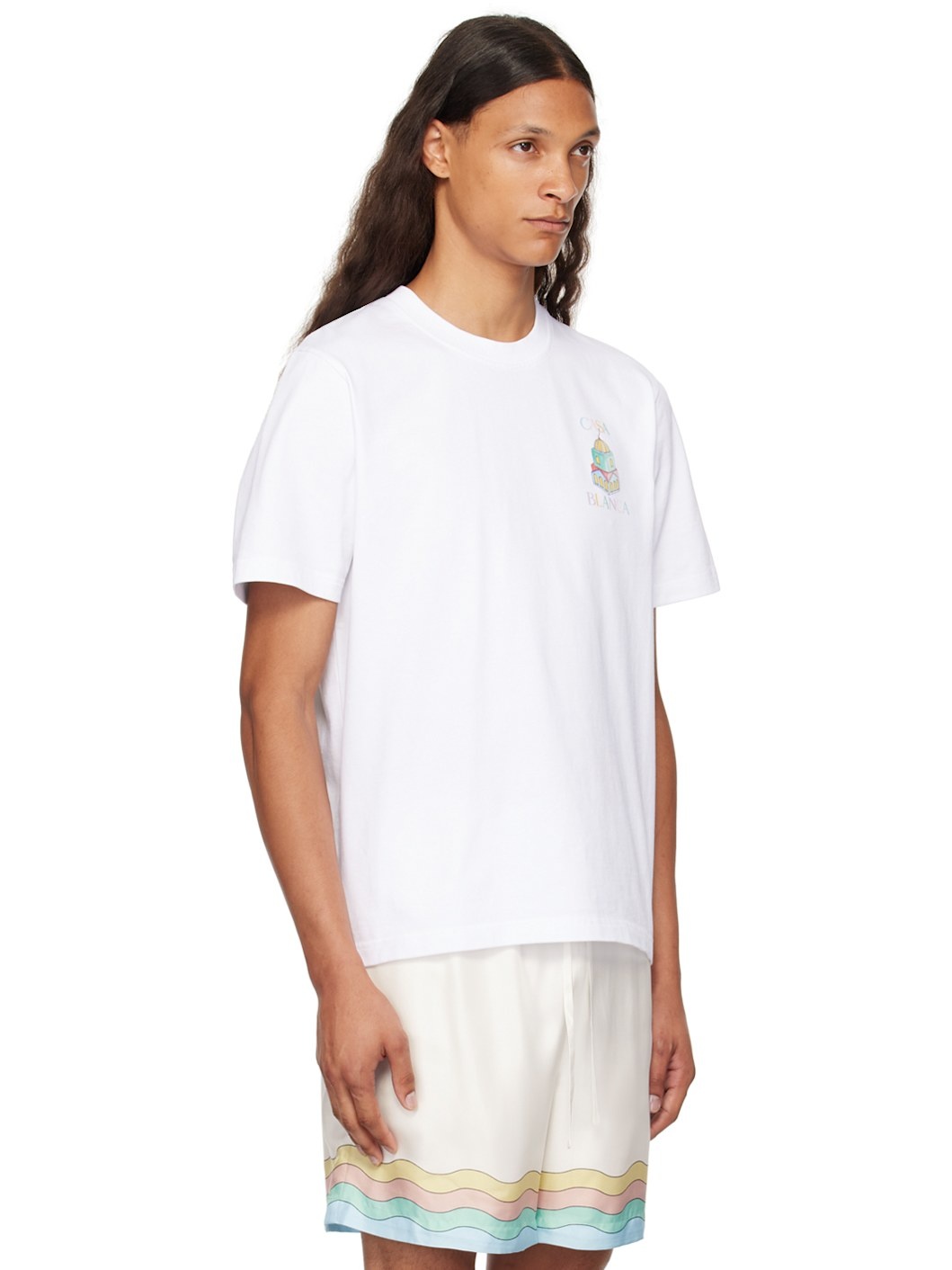 【関税込み】Casablanca ホワイト Objets En Vrac Tシャツ CASABLANCA White Objets En Vrac T-Shirt | ssense | REVERSIBLE