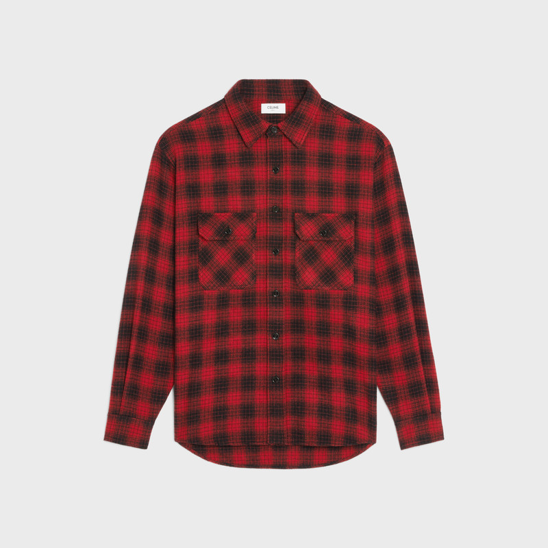 LOOSE SHIRT IN CHECKED WOOL 1