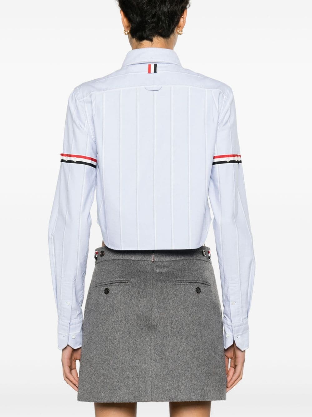RWB-stripe cotton shirt - 4