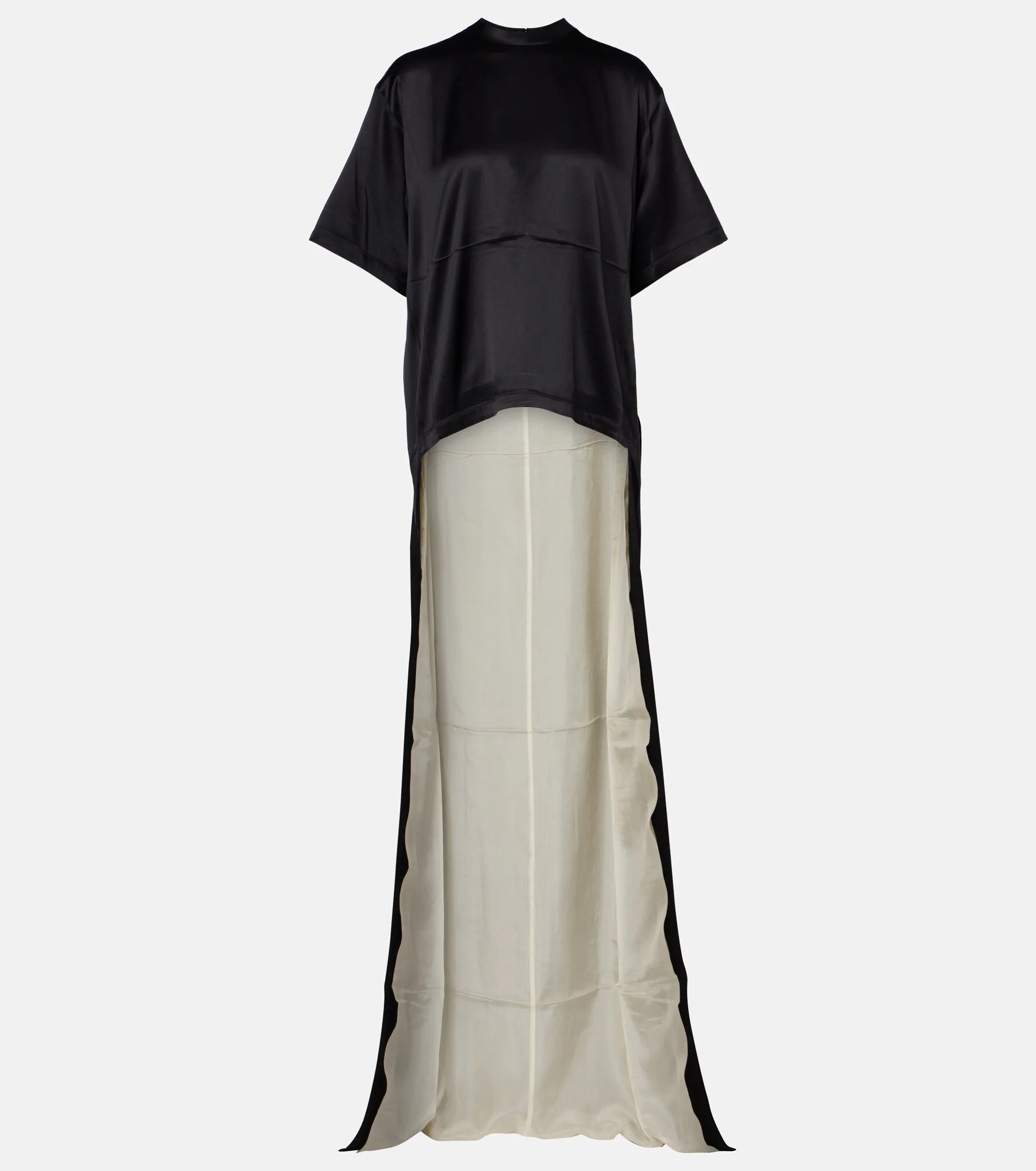 Silk-blend satin T-shirt - 1