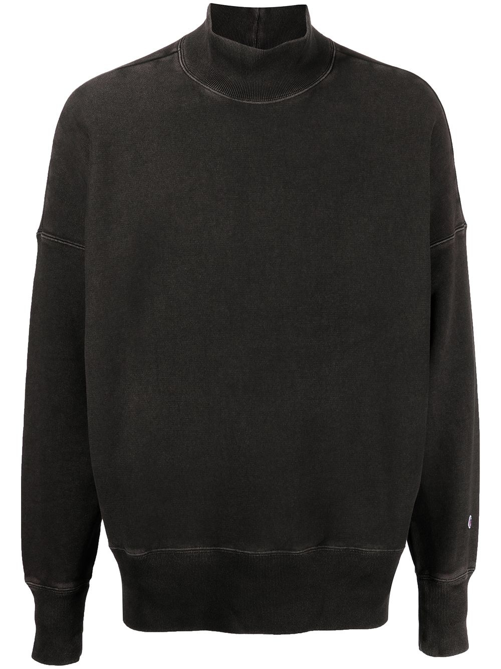 logo-embroidered roll-neck sweatshirt - 1