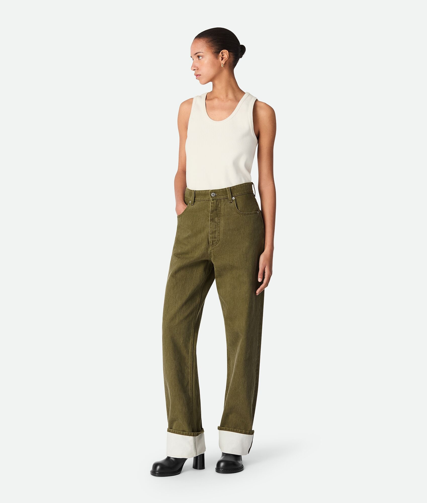 Bottega Veneta Colored Turned Up Jeans | REVERSIBLE