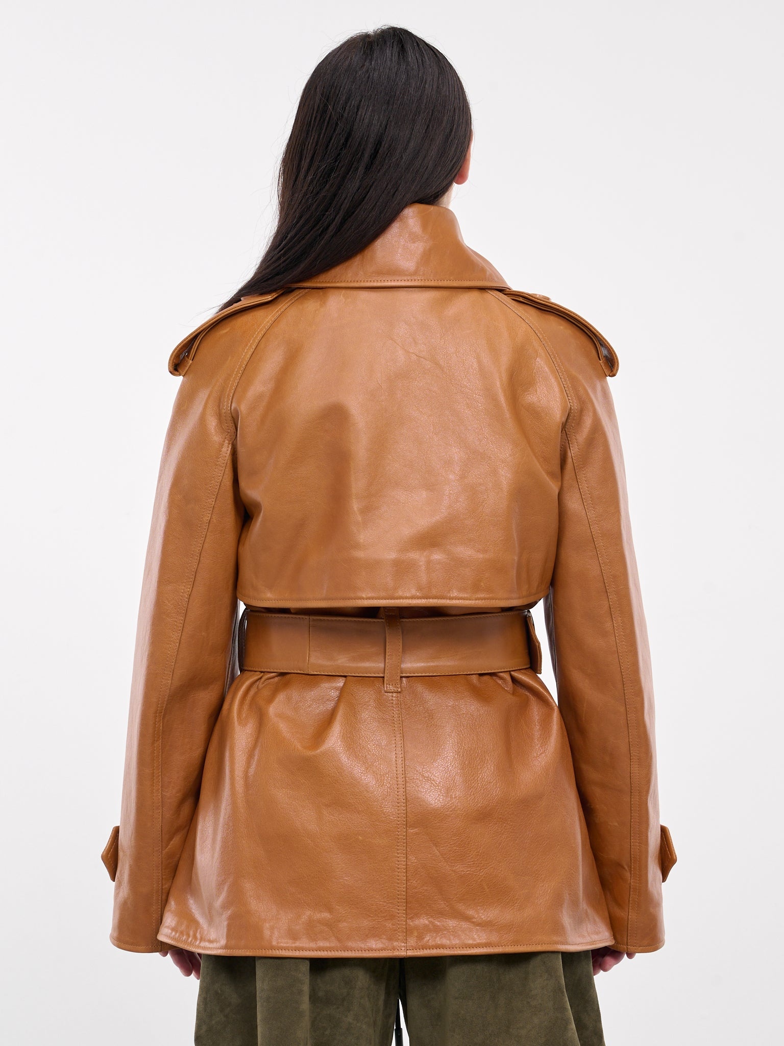 Leather Trench Jacket - 3