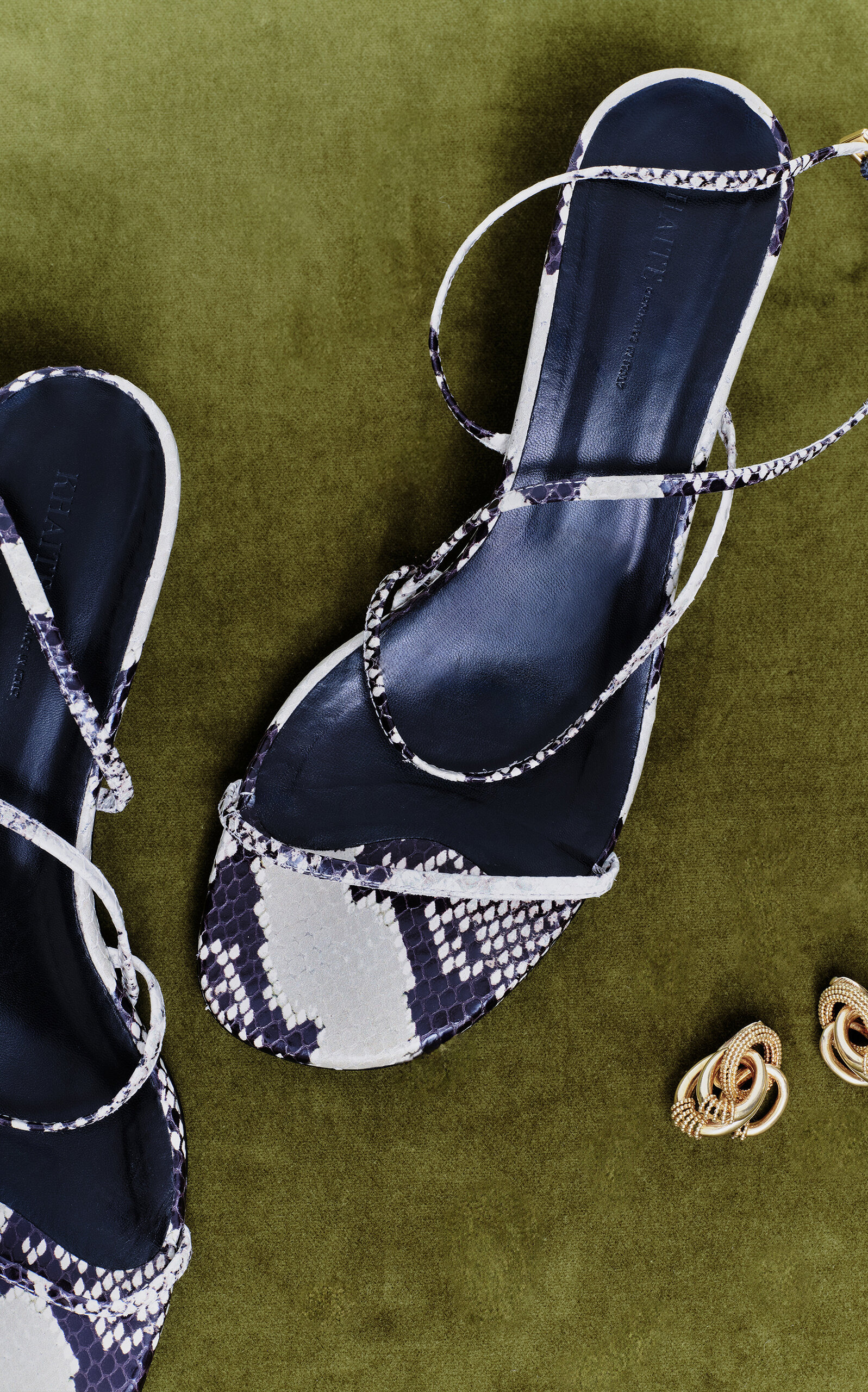Loop Python-Effect Leather Sandals animal - 2