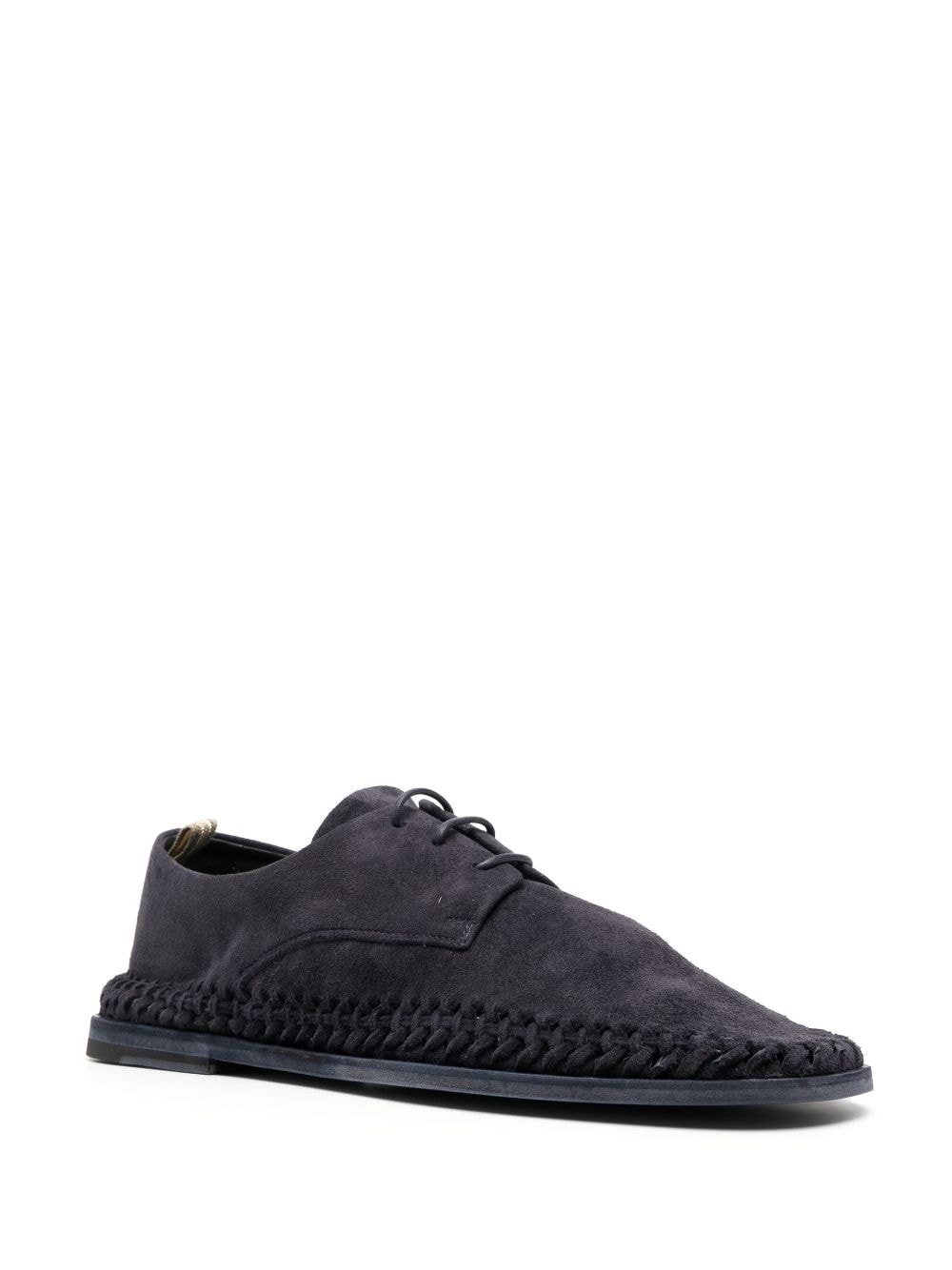 lace-up suede brogues - 2