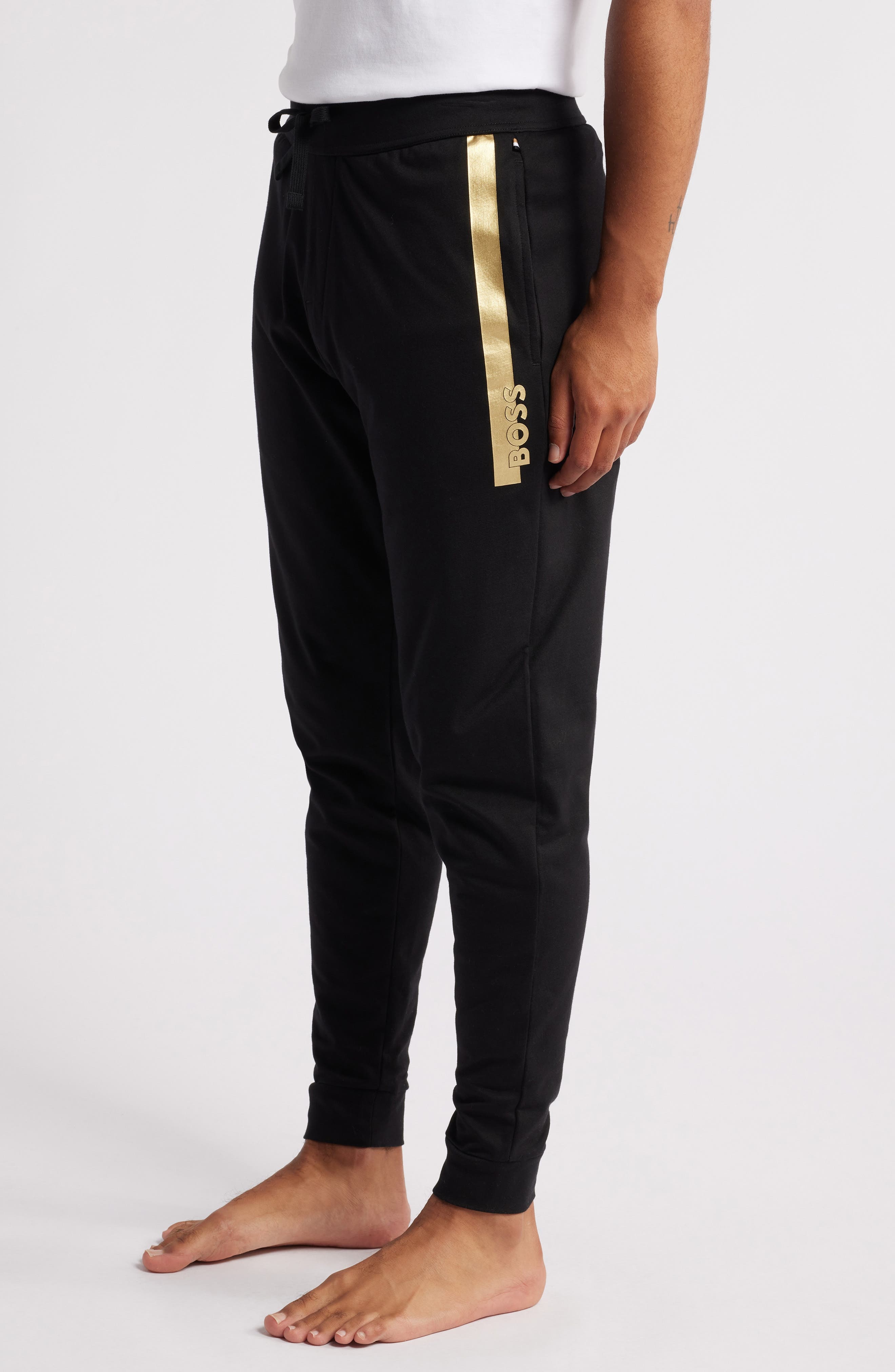 BOSS Authentic Cotton Lounge Pants in Black at Nordstrom - 3