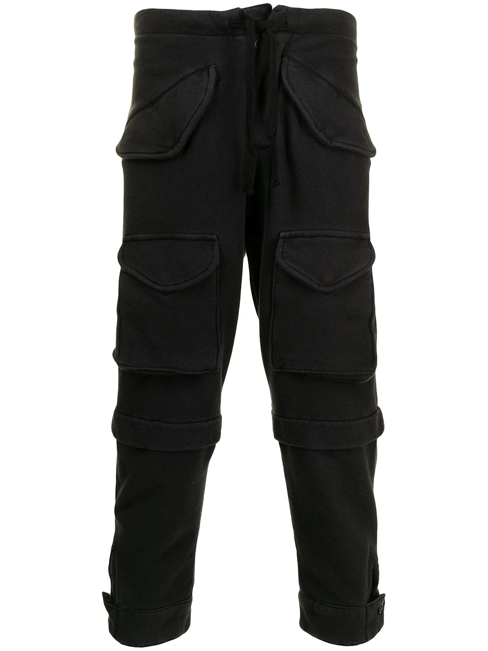 tapered cotton cargo pants - 1