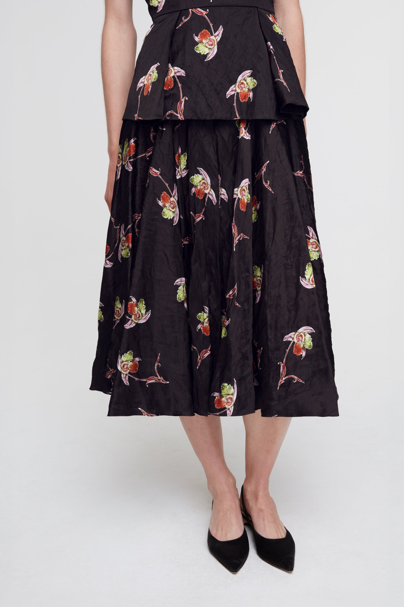 Nera Skirt in Black Satin 4