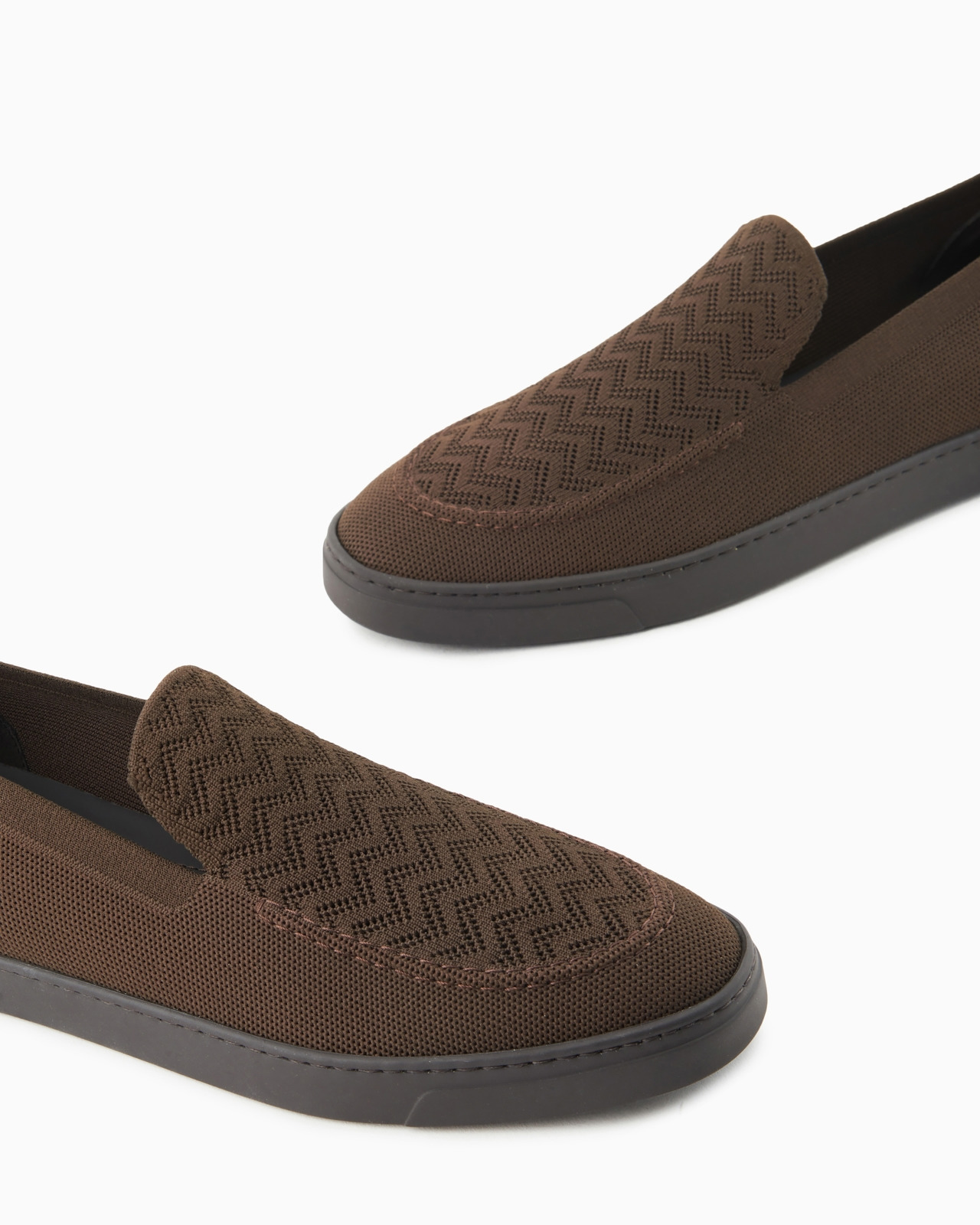 ASV chevron jacquard fabric slip-ons - 5