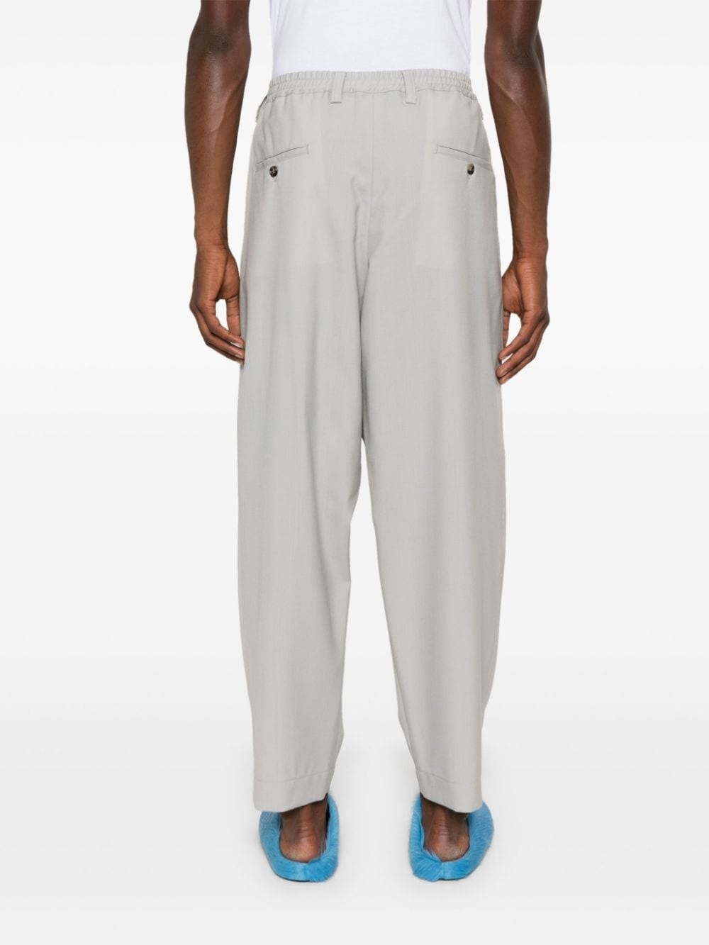 wool tapered trousers - 4